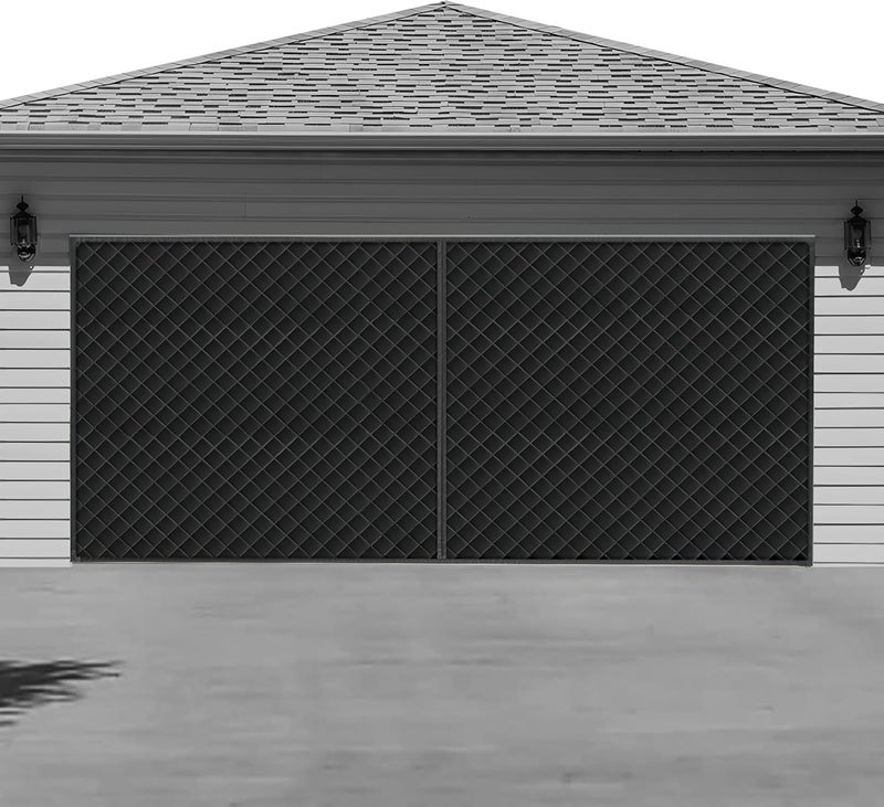 LIAMST Garage Door Screen for Winter，Garage Door Insulation Kit，Magnetic Thermal Insulated Door Curtain, Garage Insulated Door Curtain ， Weatherproof, Windproof, Soundproof(8 * 7Ft) - Image 1